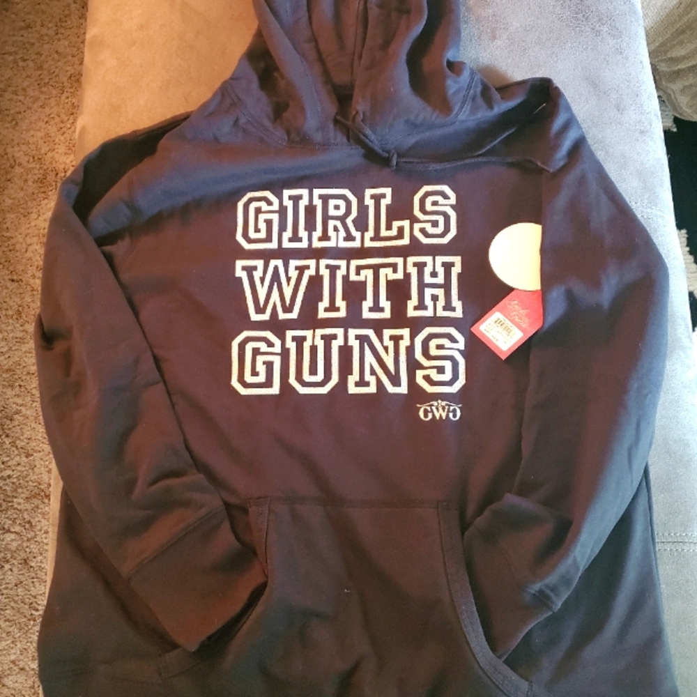 NWT Girls With Guns Hoodie size 1X
